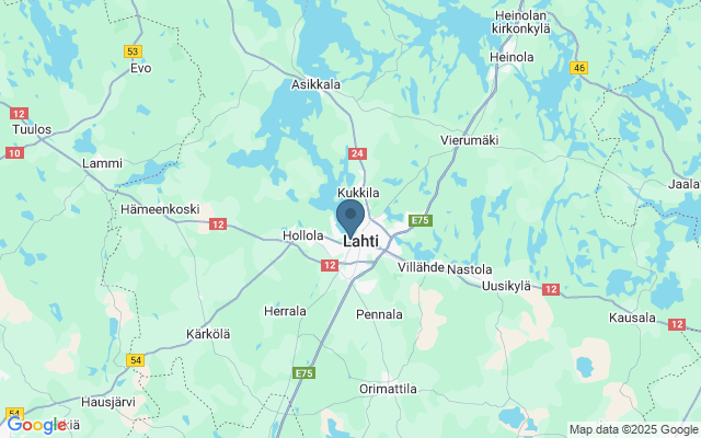 Kaart met locatie Skischansen van Lahti
